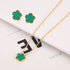 Adjustable Gold-Plated Stainless Steel Plant Flower Bracelet for Women – Trendy Clover Design with Five Leaf Petals, Waterproof & Anti-Allergic Jewelry Gift